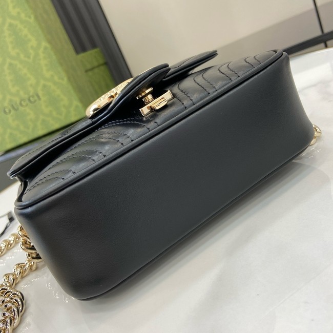 GUCCI GG MARMONT MINI TOP HANDLE BAG 811238 BLACK