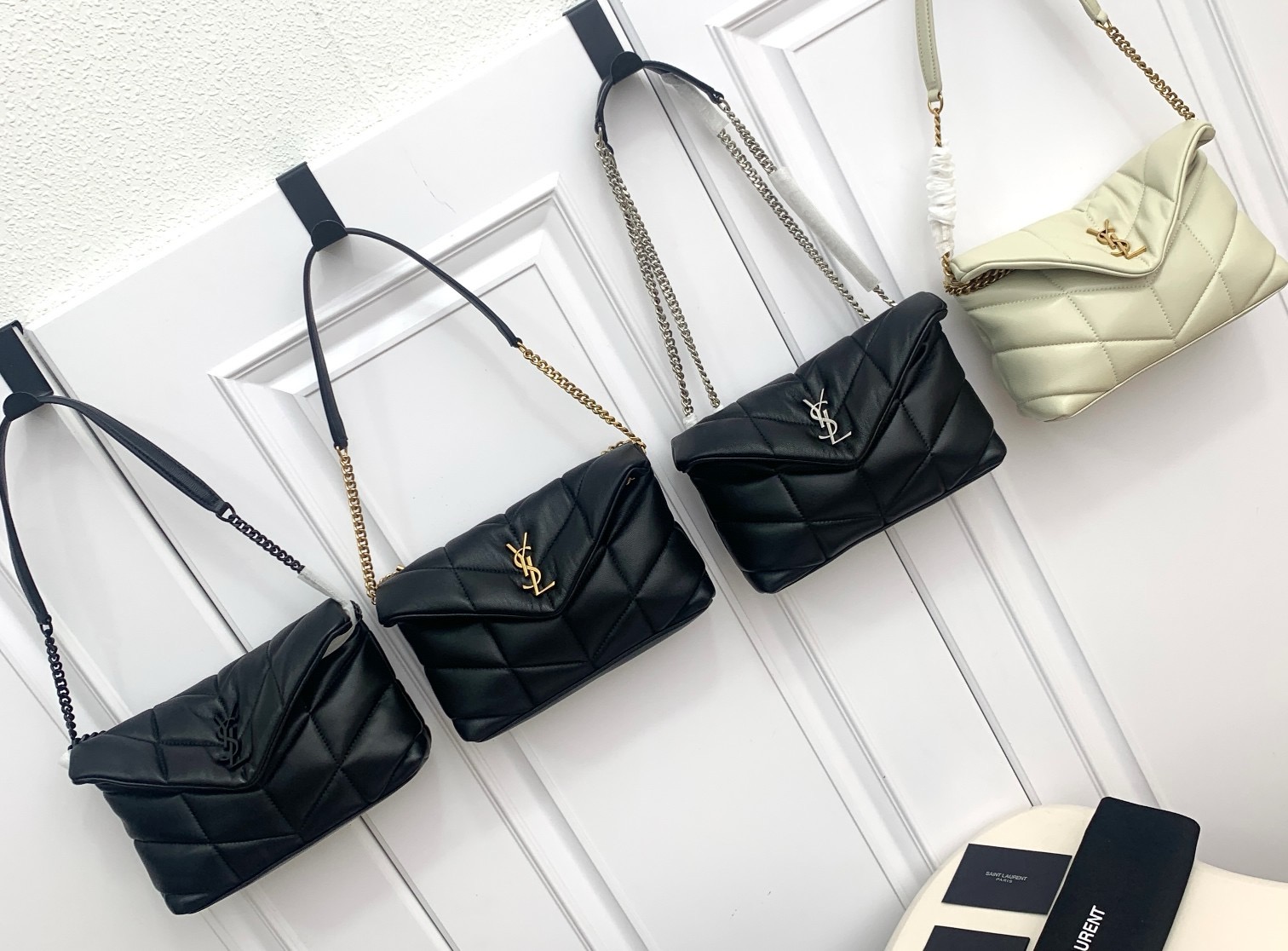 SAINT LAURENT TOY PUFFER IN LAMBSKIN 759337 NOIR