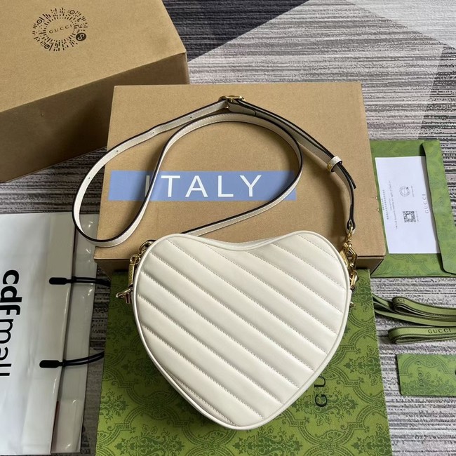 GUCCI GG MARMONT SMALL SHOULDER BAG 751628 WHITE