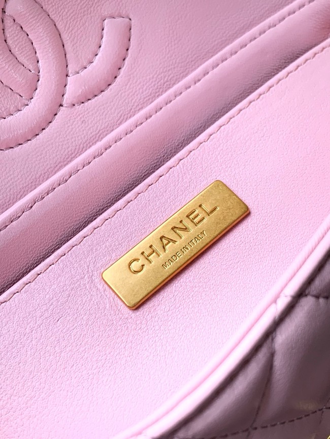 Chanel MINI FLAP BAG WITH TOP HANDLE AS5354 pink