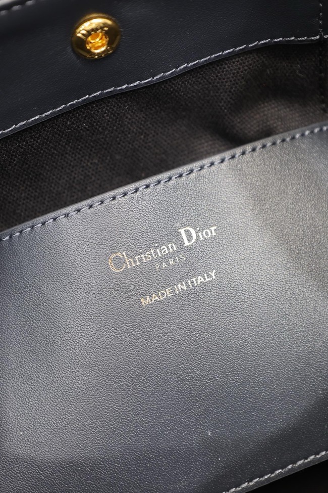 Dior Blue Dior Oblique Jacquard and Smooth Calfskin M2841USKU