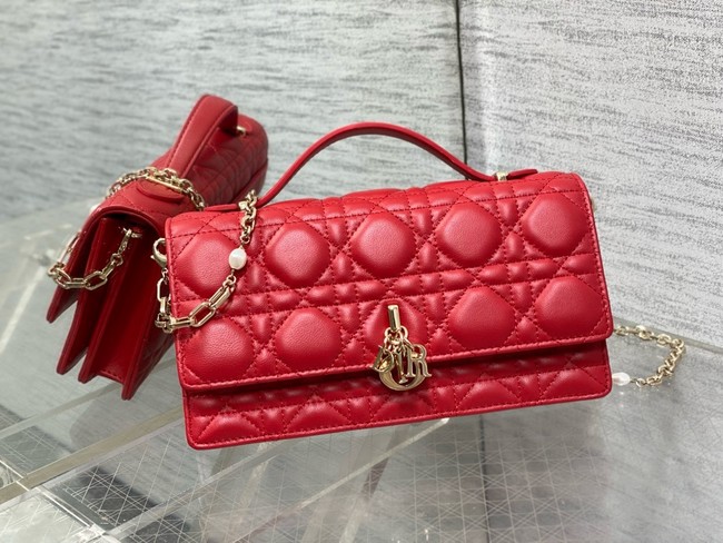 My Dior Mini Bag Cannage Lambskin S0980ONMJ red