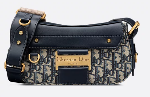 Dior Small Streetchic Bag Blue Dior Oblique Jacquard and mooth Calfskin M3913CDKV