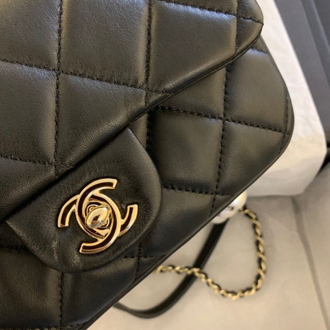 Chanel MINI CLASSIC HANDBAG Lambskin AS1436 black