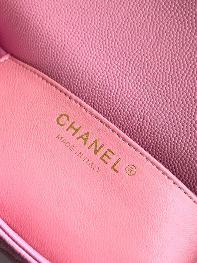 Chanel Grained Calfskin Shoulder Bag AS5329 pink
