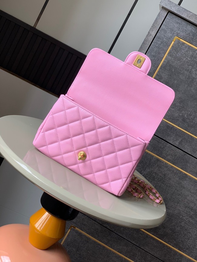 Chanel Grained Calfskin Shoulder Bag AS5330 pink