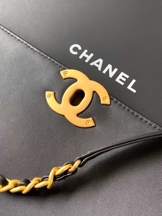 Chanel MAXI FLAP BAG WITH TOP HANDLE AS5543 BLACK