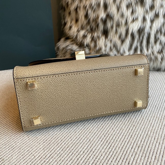 Valextra Iside Top Handle Mini Bag 00359 Apricot