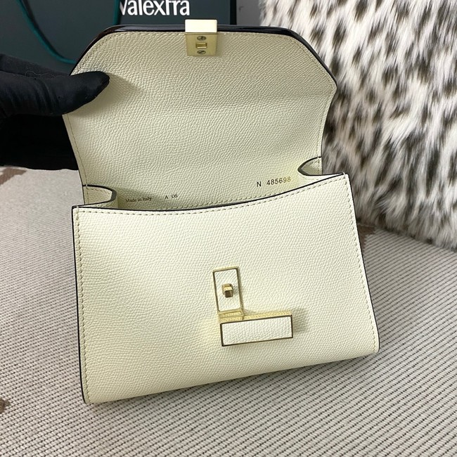 Valextra Iside Top Handle Mini Bag 00359 Cream