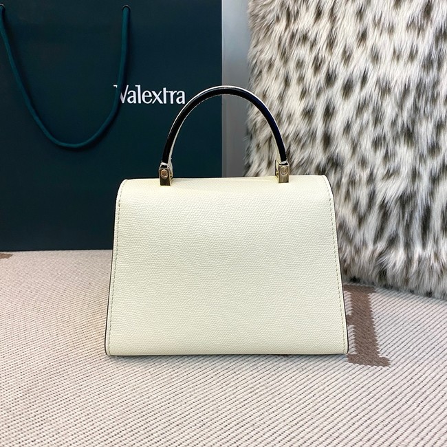 Valextra Iside Top Handle Mini Bag 00359 Cream