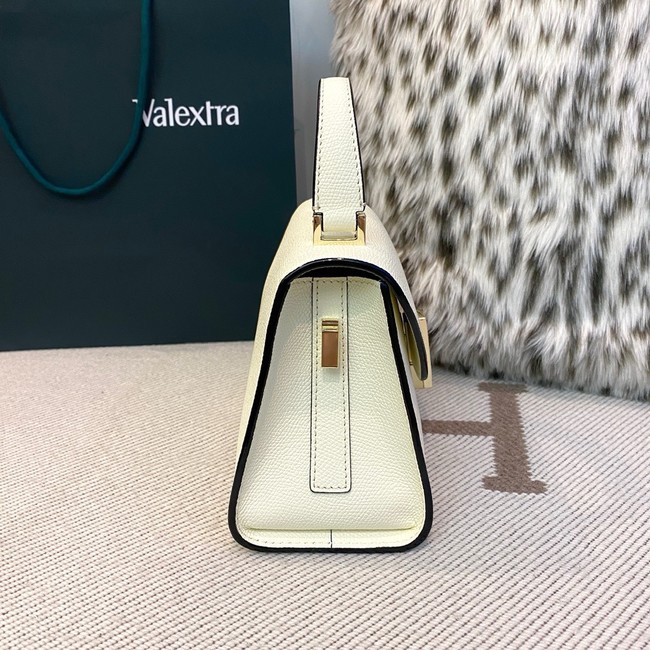 Valextra Iside Top Handle Mini Bag 00359 Cream