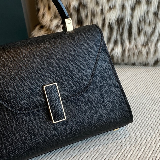 Valextra Iside Top Handle Mini Bag 00359 black