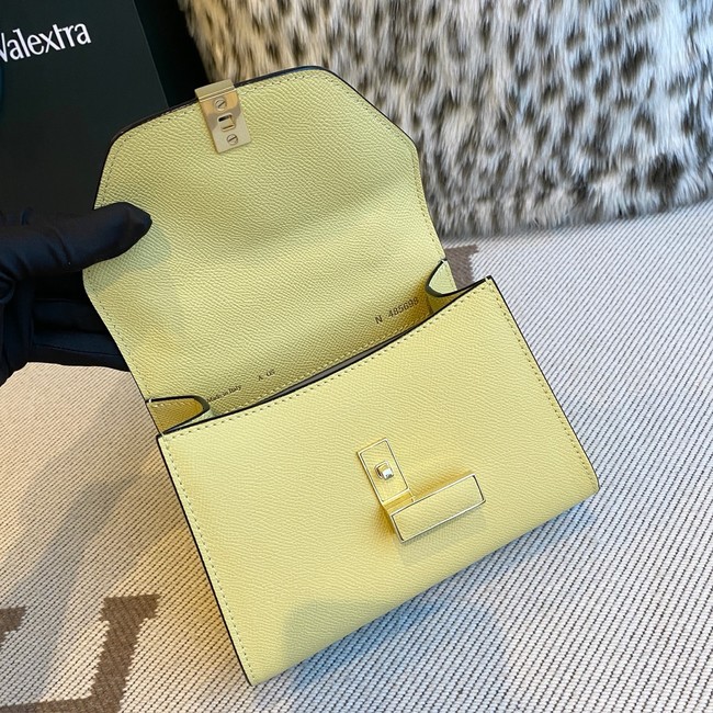Valextra Iside Top Handle Mini Bag 00359 yellow