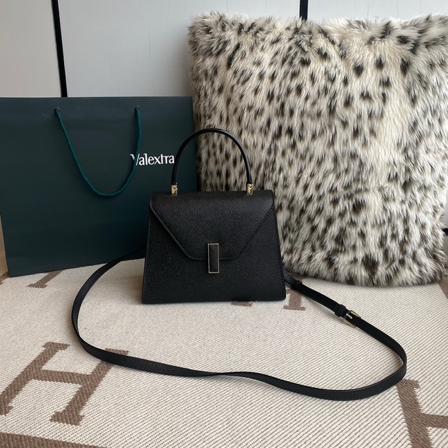 Valextra Iside Top Handle Medium Bag 56028 BLACK