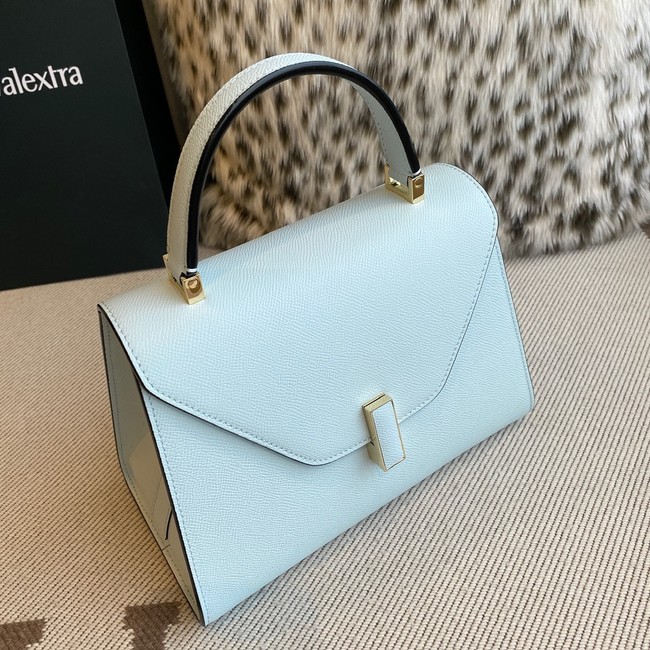 Valextra Iside Top Handle Medium Bag 56028 SMOKEY BLUE