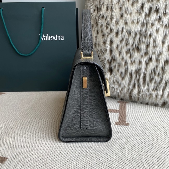 Valextra Iside Top Handle Medium Bag 56028 Steel gray