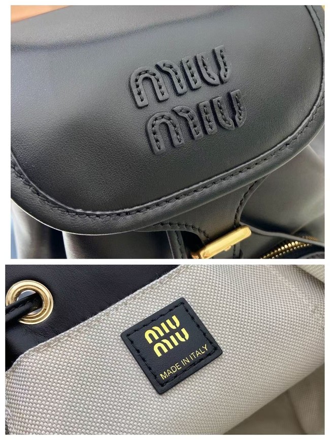 MIUMIU Cowhide backpack 5BZ043 black