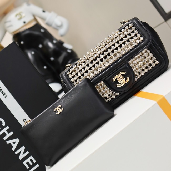 Chanel Mini flap bag AS4961 black&gold