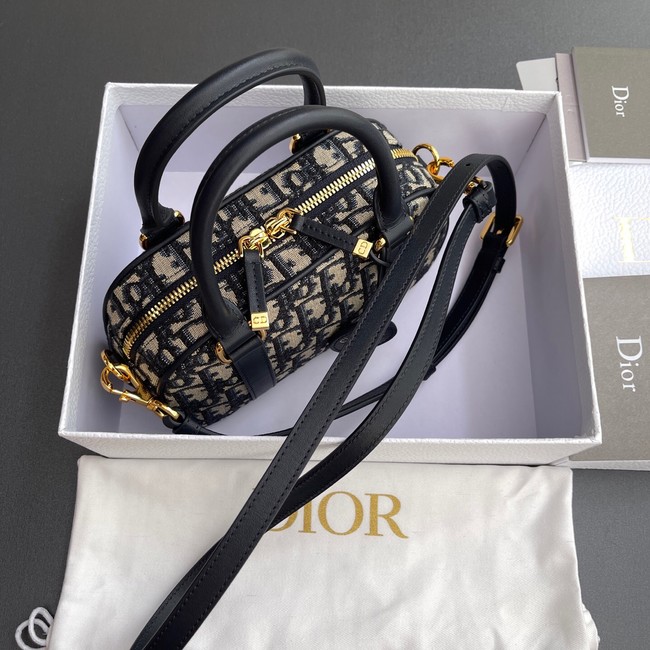 D-Vibe East-West Nano Bag Blue Dior Oblique Jacquard S2388UTZQ