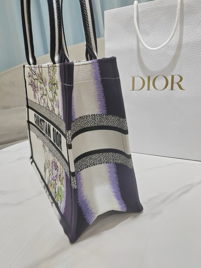 Medium Dior Book Tote Multicolor Dior Pivoine Embroidery M1296ZEXH