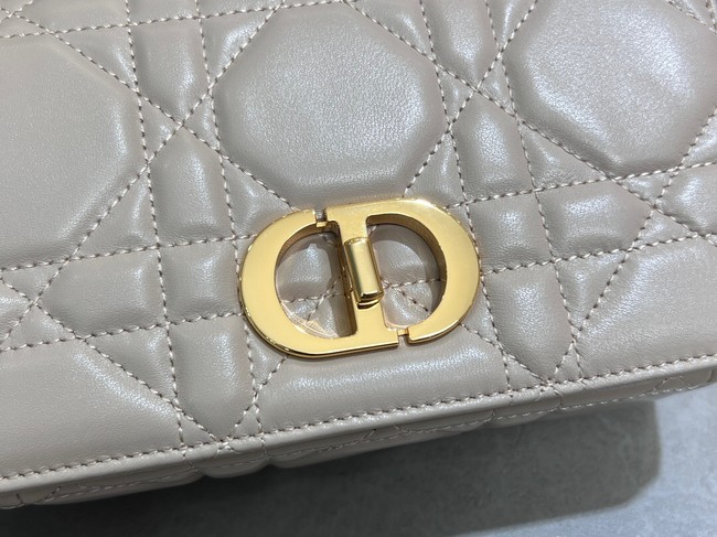 Small Soft Dior Caro Bag Macrocannage Lambskin M9252UHPA gray