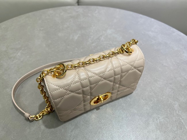 Small Soft Dior Caro Bag Macrocannage Lambskin M9252UHPA gray