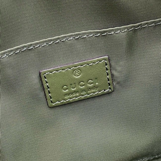 GUCCI GG CANVAS SMALL CROSSBODY BAG 834802 Forest green