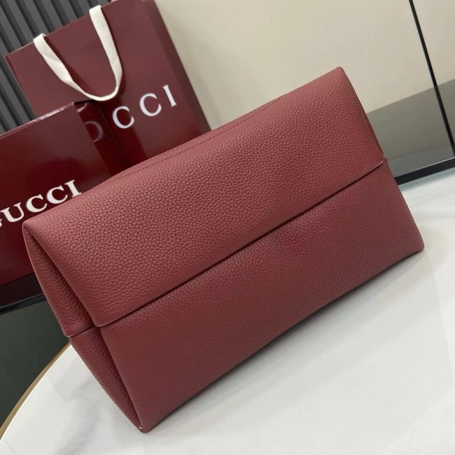 GUCCI SOFTBIT MEDIUM TOP HANDLE BAG 837467 Rosso Ancora red
