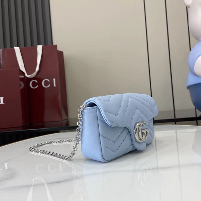 GUCCI GG MARMONT MINI SHOULDER BAG 841290 Light blue