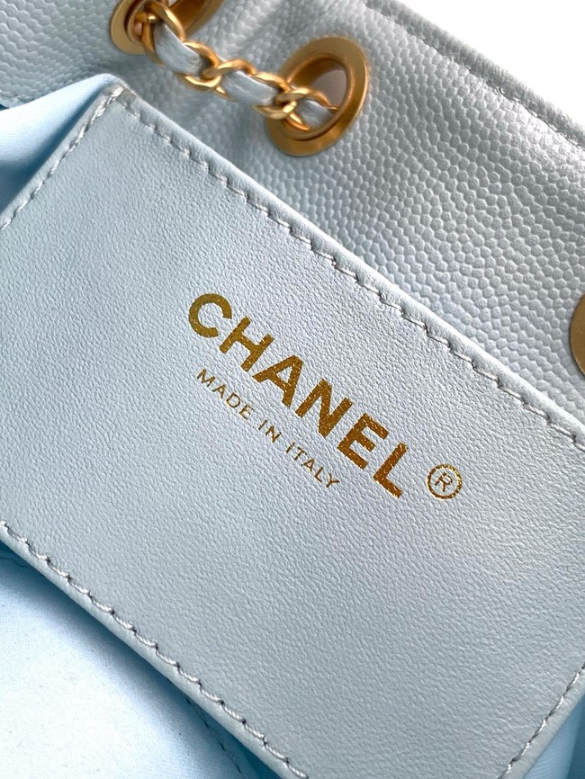 CHANEL 25 MINI HANDBAG AS5631 light blue