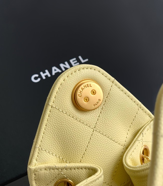 CHANEL 25 MINI HANDBAG AS5631 light yellow