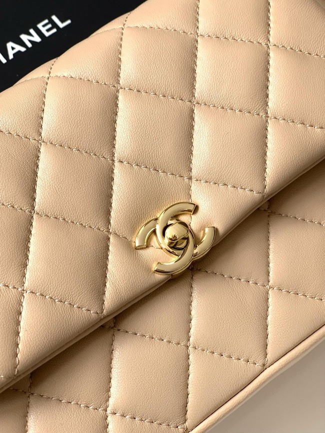 Chanel CLASSIC Original Lambskin 11.12 HANDBAG AS6565 light apricot