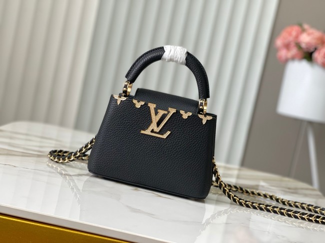 Louis Vuitton Capucines Mini M23082 black&Crystal