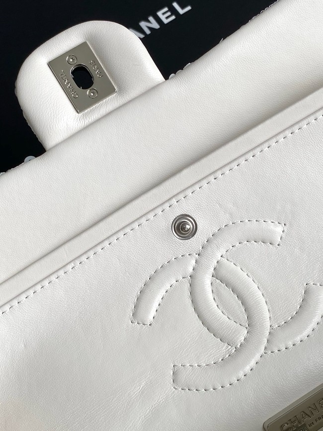 CHANEL Classic 11.12 Handbag A01112 Silver