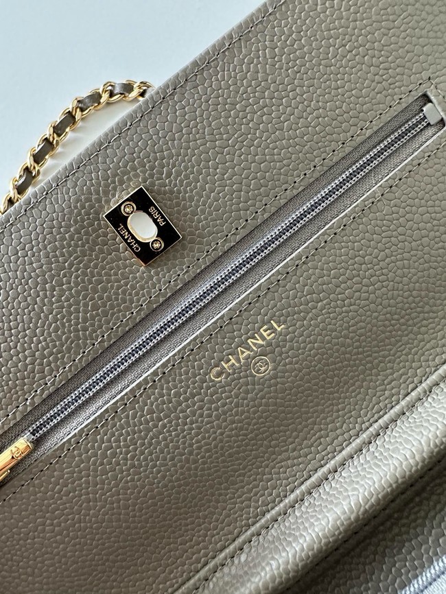 Chanel Classic Wallet On Chain Grained Calfskin AP4241-13