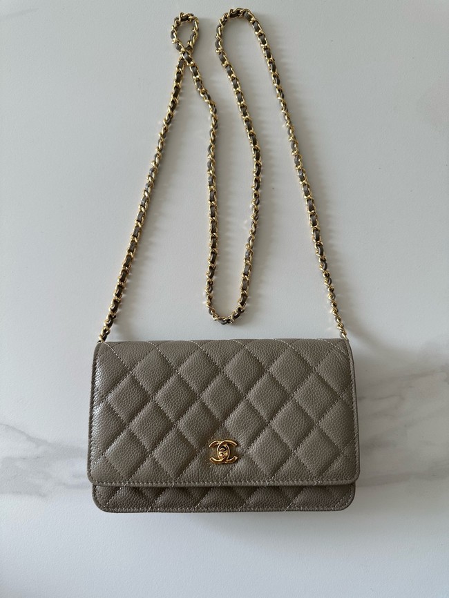 Chanel Classic Wallet On Chain Grained Calfskin AP4241-13