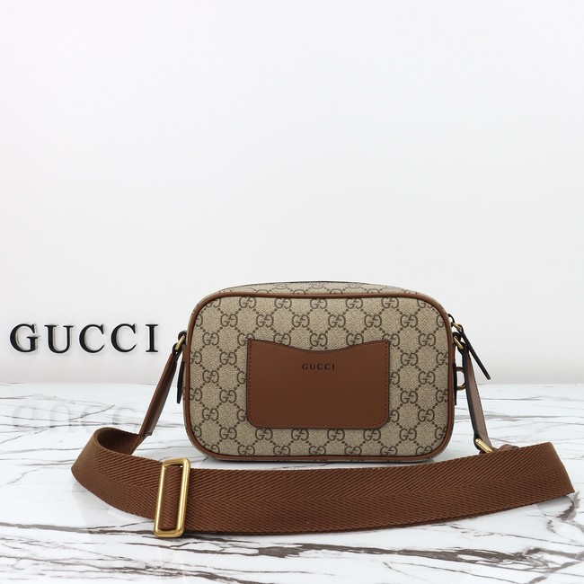 GUCCI GG CANVAS SMALL CROSSBODY BAG 821216 brown