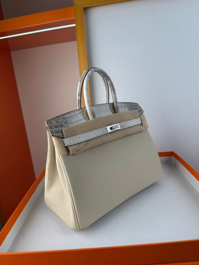 Hermes Birkin Bag Leather Nile crocodile&togo HBK2530-17