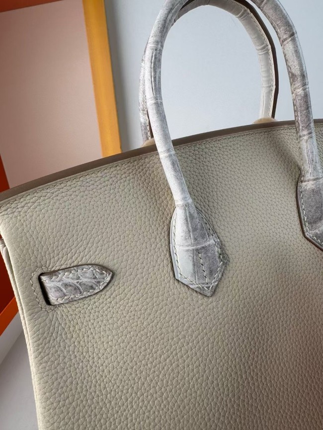 Hermes Birkin Bag Leather Nile crocodile&togo HBK2530-19