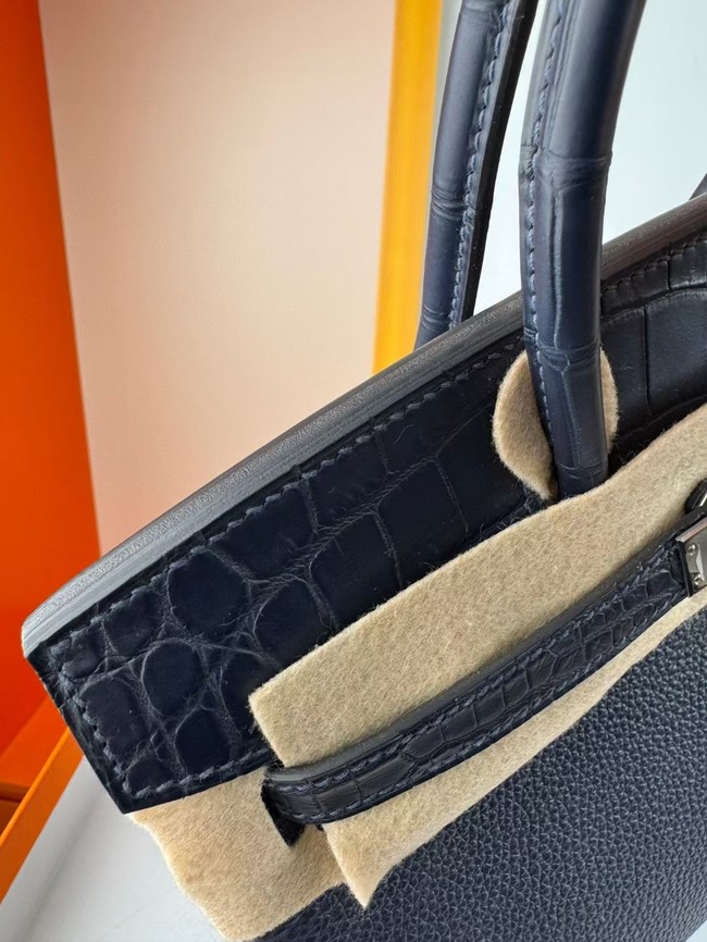 Hermes Birkin Bag Leather Nile crocodile&togo HBK2530-4