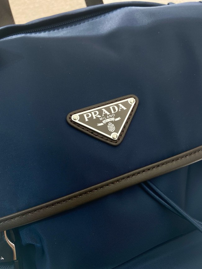Prada Re-Nylon and Saffiano leather backpack 2VZ135 blue