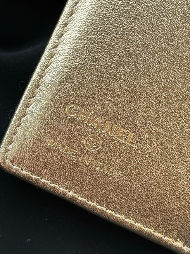 Chanel Passport Holder Lambskin 96066 gold