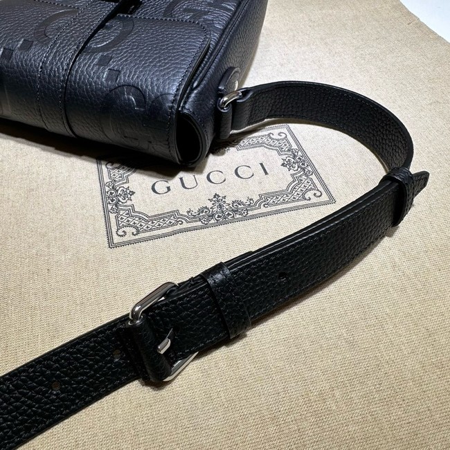 GUCCI GG Emblem mini crossbody bag 760235 black