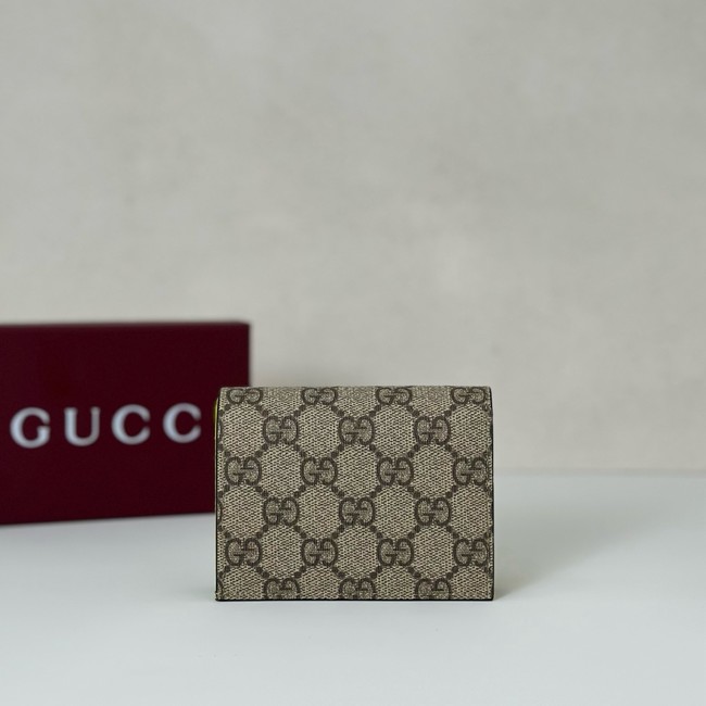 Gucci Bi-color GG Marmont small wallet 841358 green
