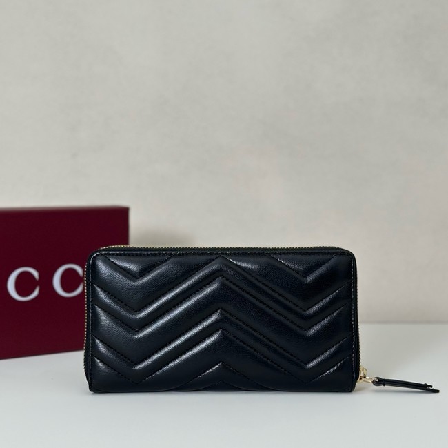 Gucci GG Marmont zip around wallet 837758 black