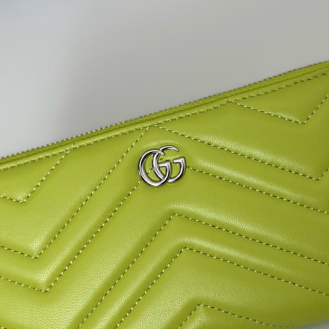 Gucci GG Marmont zip around wallet 837758 green
