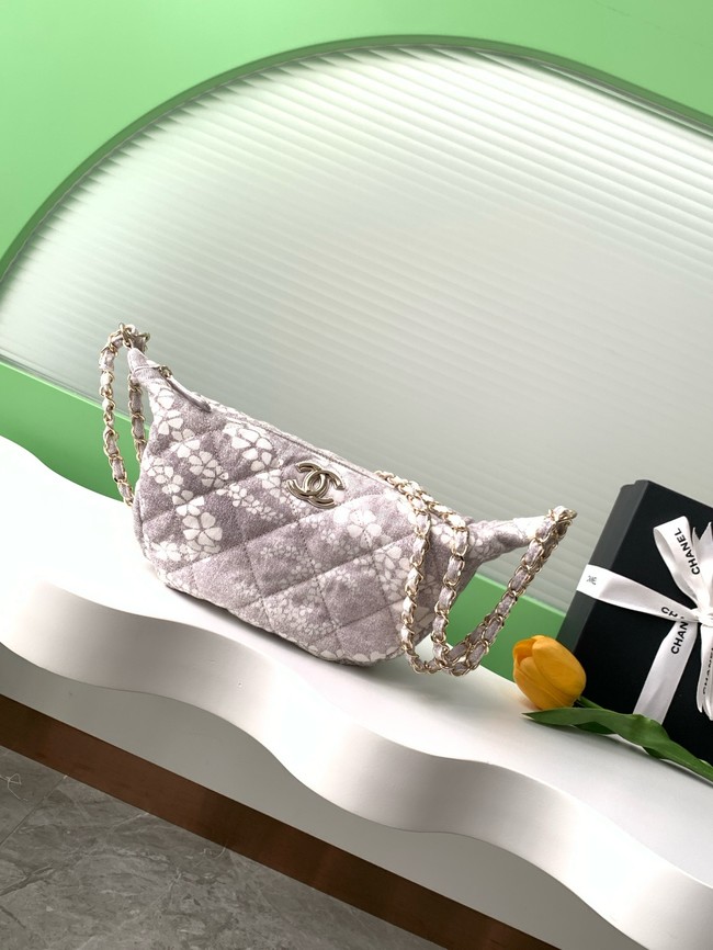 Chanel Large Hobo Bag AS5431 White & graty