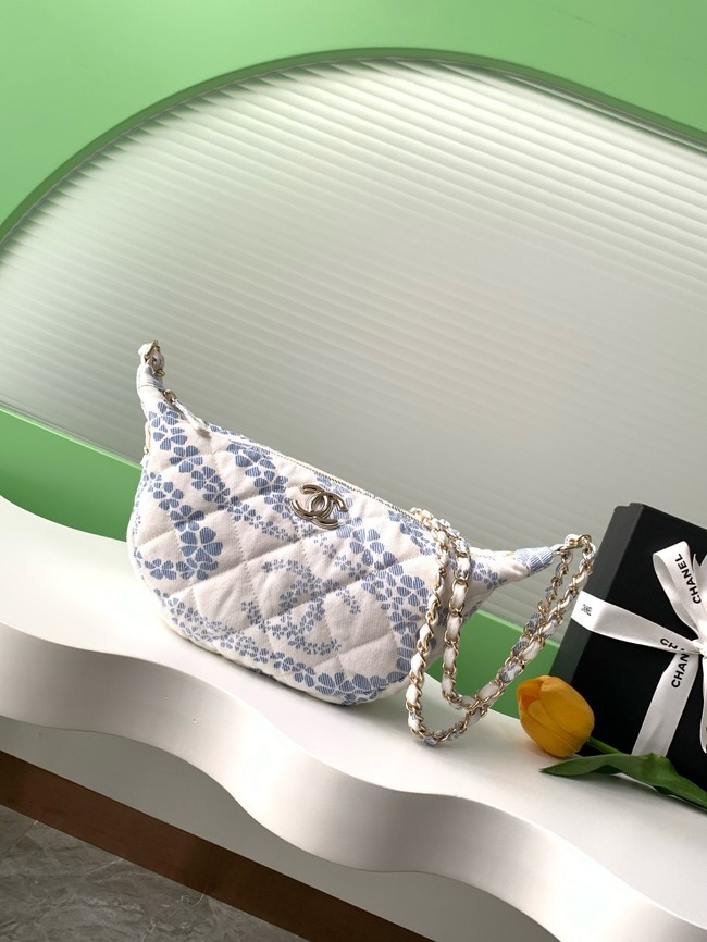 Chanel Large Hobo Bag AS5431 gray & Blue