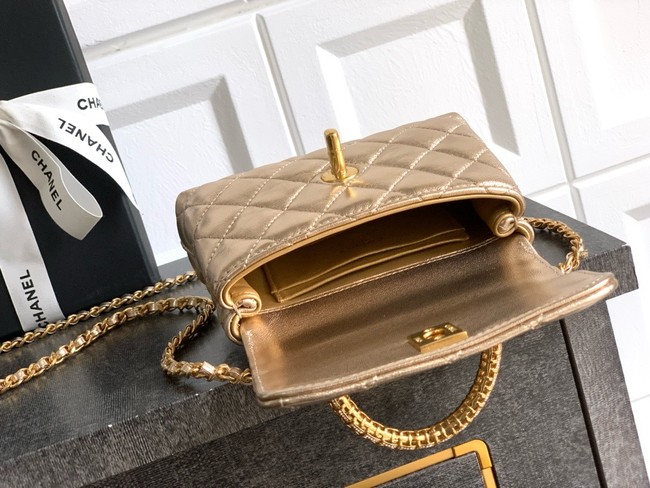 Chanel MINI FLAP BAG WITH TOP HANDLE AS2215-18
