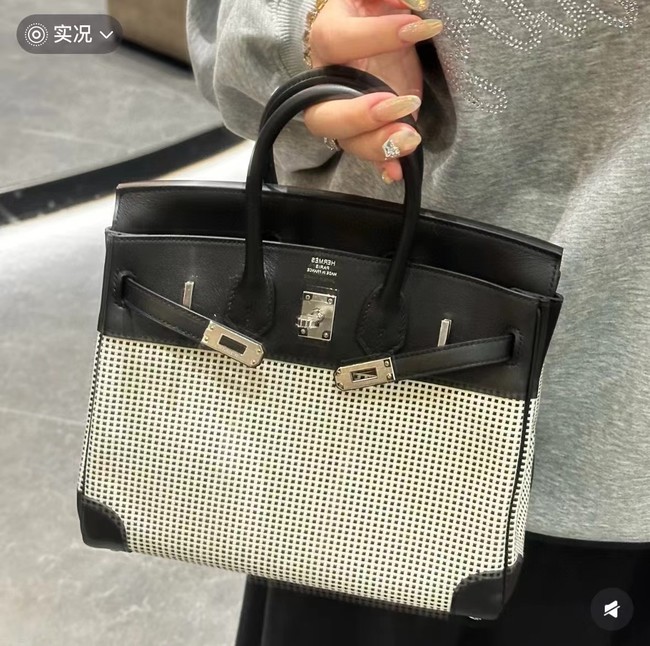 Hermes Birkin Bag togo Leather&Canvas 77886-3